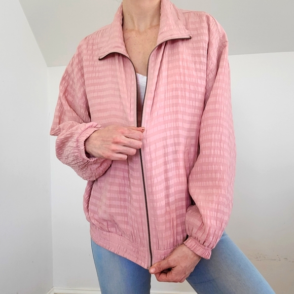 VINTAGE - 100% Silk bomber jacket - Picture 7 of 16